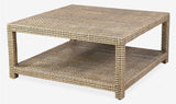 Lewis Rattan Coffee Table, Square 40"